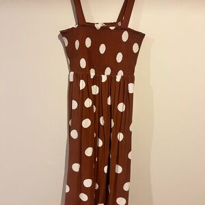 Rust Polka Dot Dress